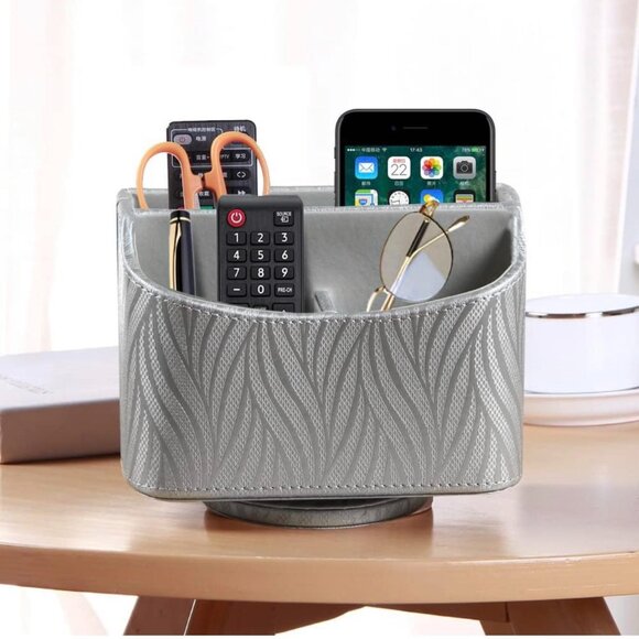 Brand New in Box, Silver & Grey Remote-Control Caddle/360 Swivel PU Leather - Picture 5 of 6